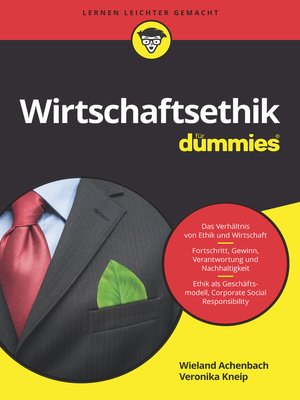 cover image of Wirtschaftsethik f&uuml;r Dummies